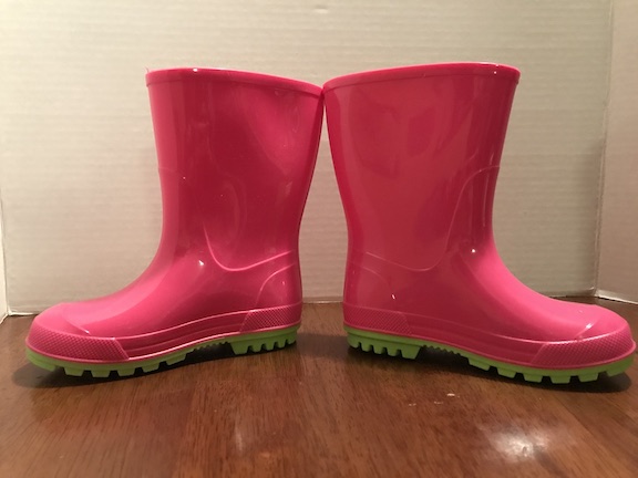 Fun Pink Kitty Rain Boots
