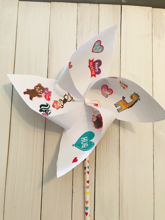 Valentines Pinwheel Craft for Kids