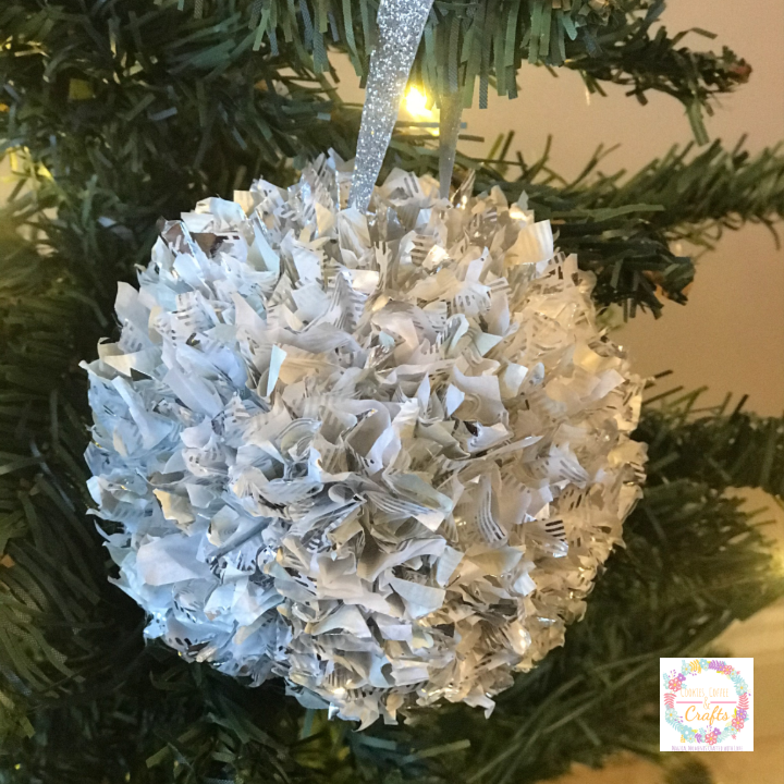 How to Make a Tissue Paper Pom Pom Ornament 