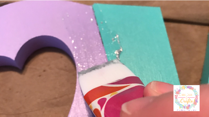 DIY Mega Glitter Mod Podge Sign for Wall Decor 