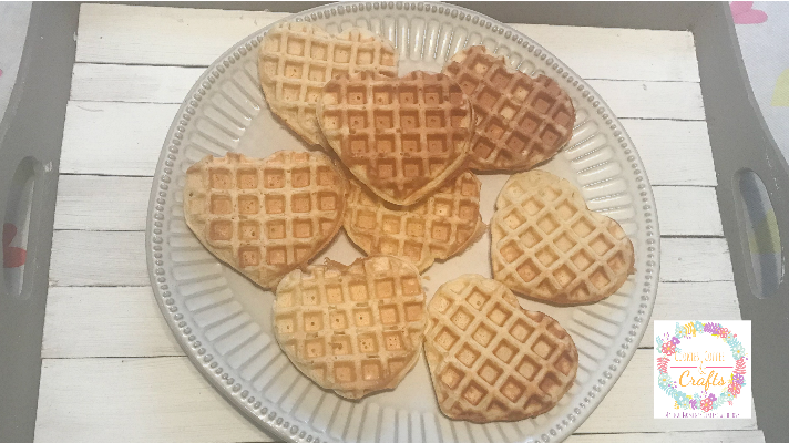 Heart Shaped Waffles for Valentines Day Treat