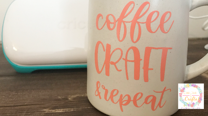 Making a coffee mug design using the Cricut Smart Materials in permanent vinyl 