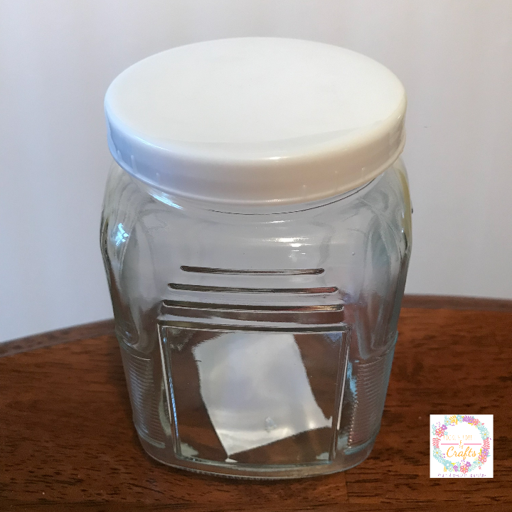 Glass Jar from the Dollar Tree to create edible Fathers Day Gift 