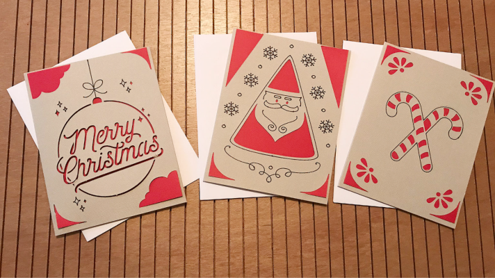 Cricut Christmas Cards using the Cricut Joy insert card mat