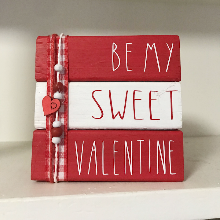 2x4 Wood Books for Valentines Day