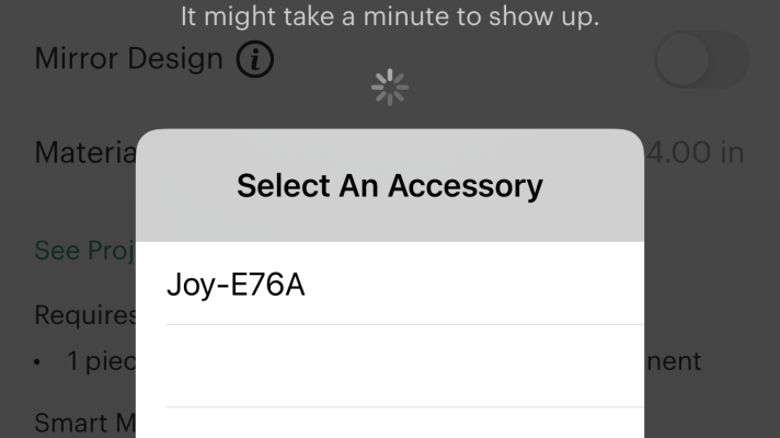Select the Cricut Joy from the accessory list and follow the instructions to make the label