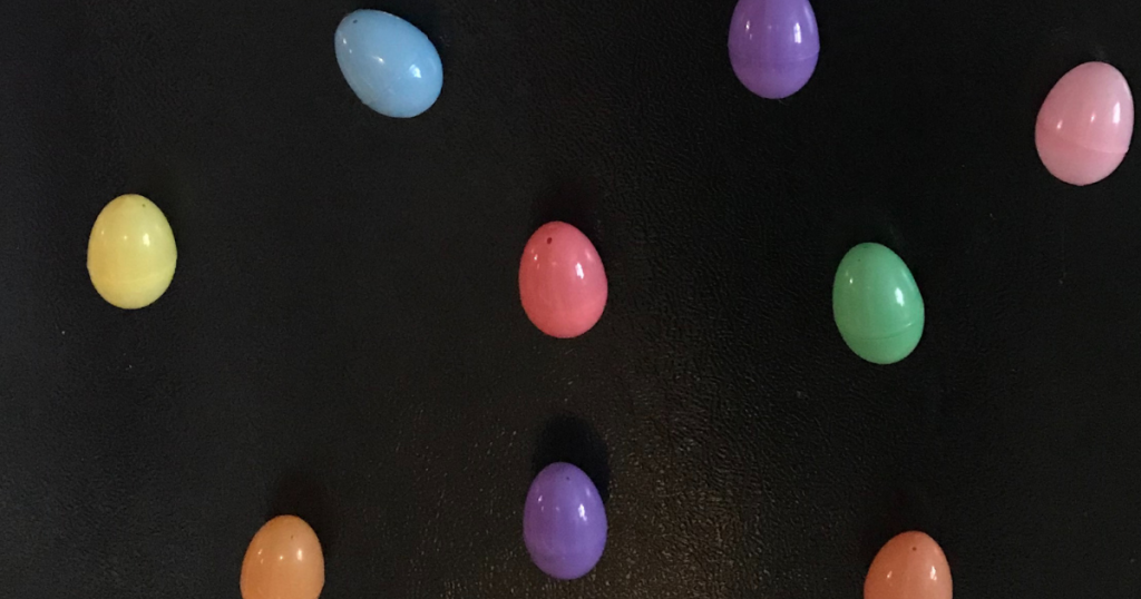 Use plastic eggs to make a fun Easter Idea for Kids