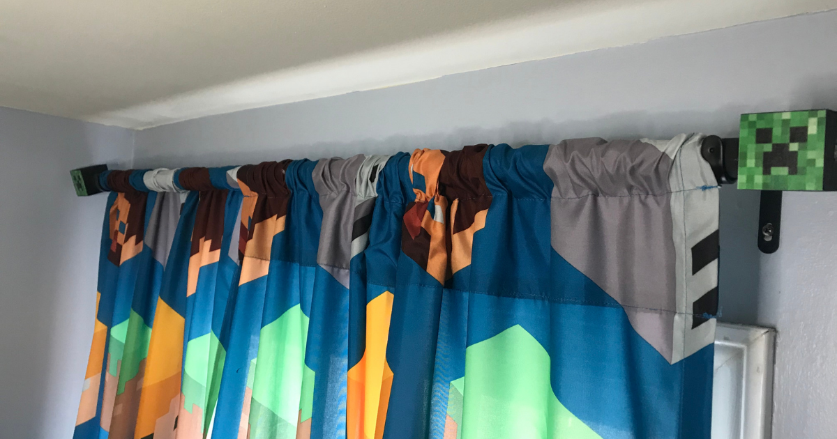 Minecraft Bedroom Decorative Curtain Rod