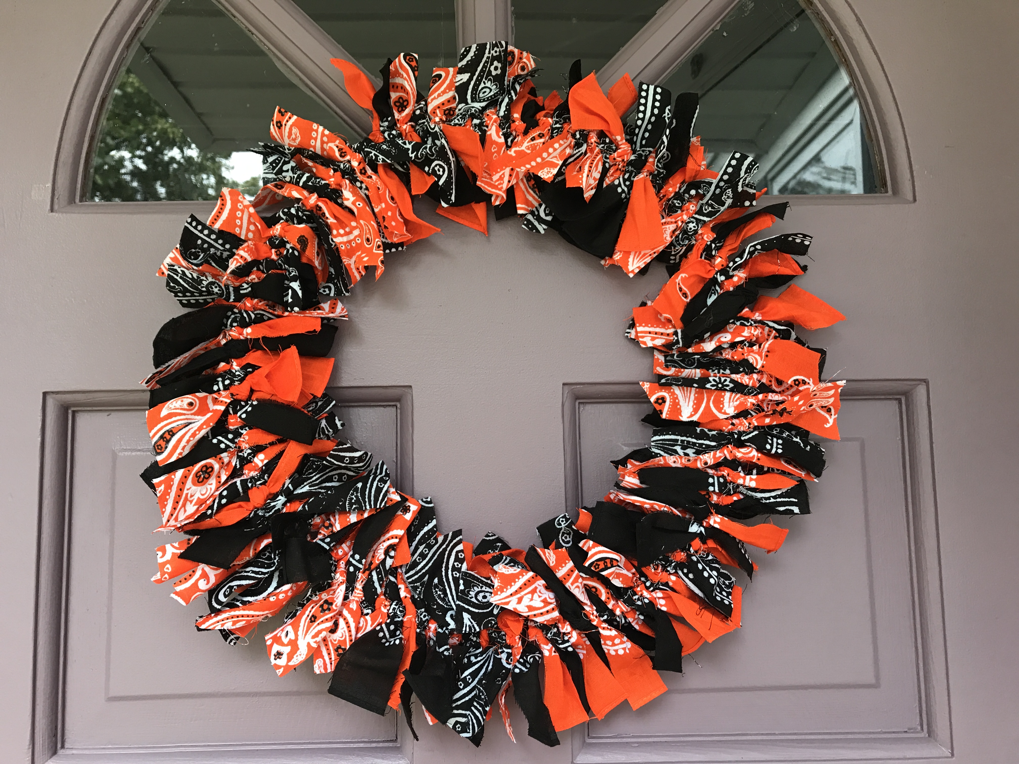 Halloween Bandana Wreath for your front door