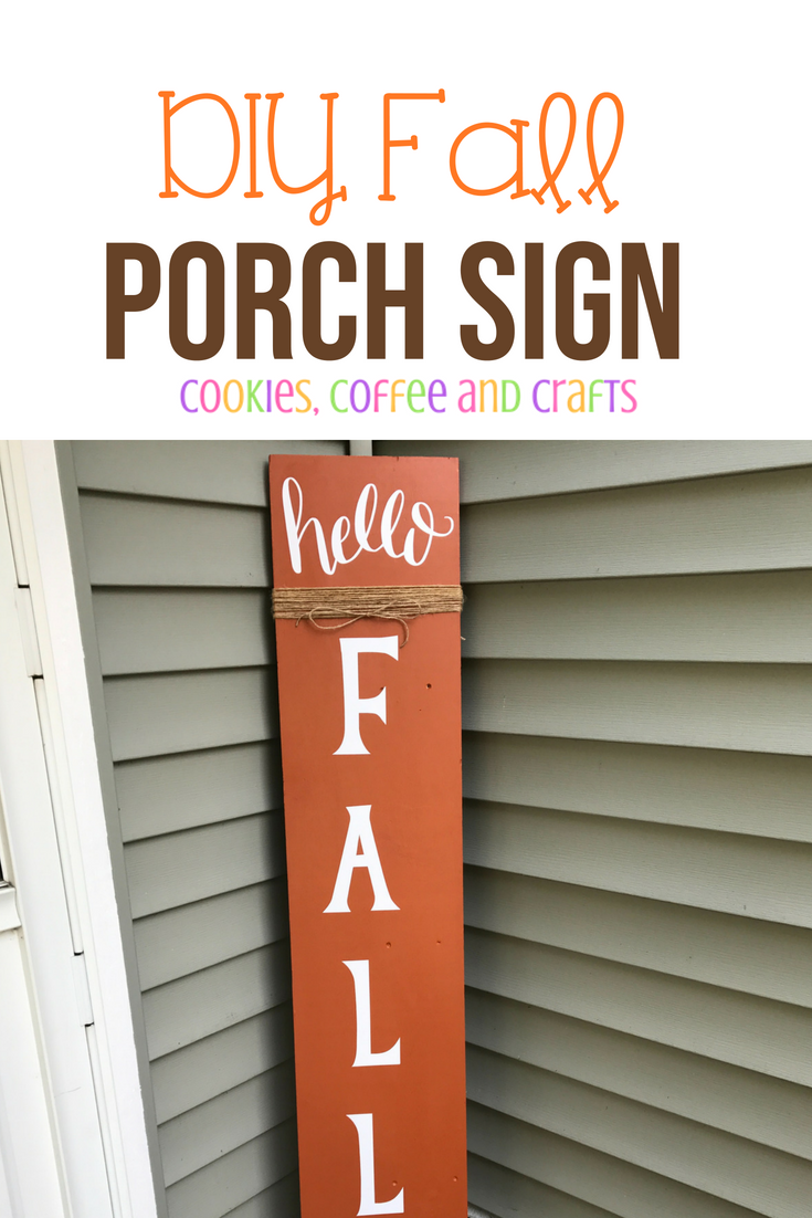 Using your Cricut Maker and vinyl create a DIY fall porch sign to welcome everyone to your home and to celebrate fall. #FallPorchDecor #Fall #FallSign #FallDecorating #PorchDecor #CricutMade #FallDecor #FallIdea #Vinyl