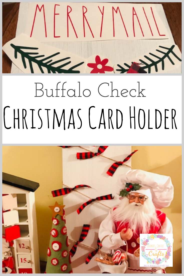 Buffalo Check Christmas Card Holder Cookies Coffee And Crafts