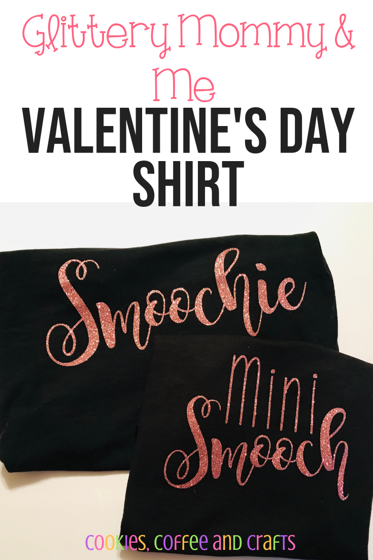 Do you and your daughter have fun nicknames? Use them to create Mommy & Me Shirts for Valentine's Day. These are perfect for your daughters and great for any occastion in life. Learn how to make Glittery Mommy & Me Valentine's Day Shirts. #MommyandMe #Mommydaughter #Valentines #ValentinesDay #CricutMade #Cricut