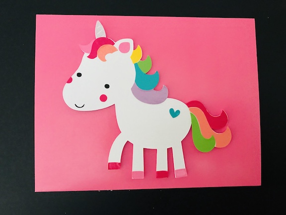 magical unicorn valentines day cards for kids  