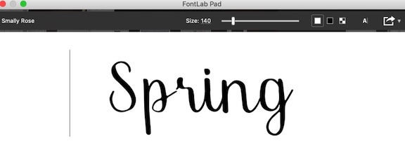 Creating SVG with Cursive Fonts in Fontlab Pad