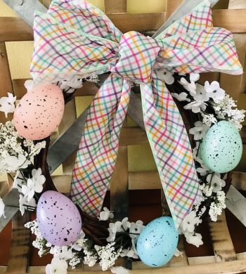 Easter egg Wreath from the Dollar Tree