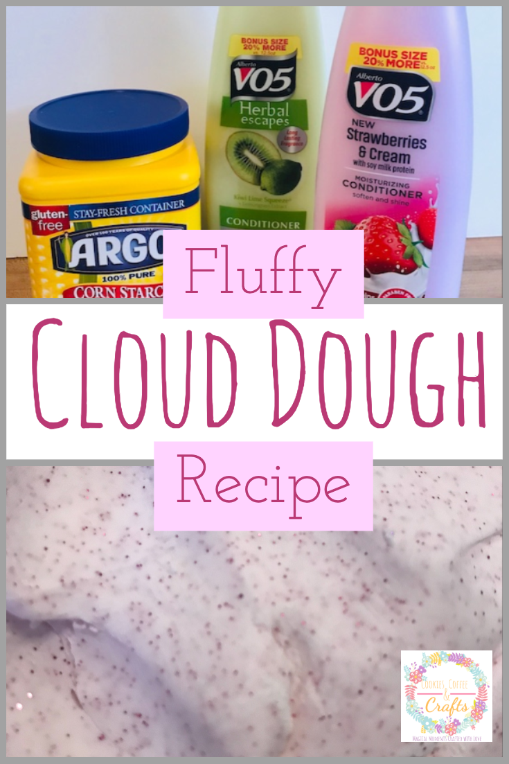 Fluffy Cloud Dough Recipe for Kids - Cookies Coffee and Crafts
