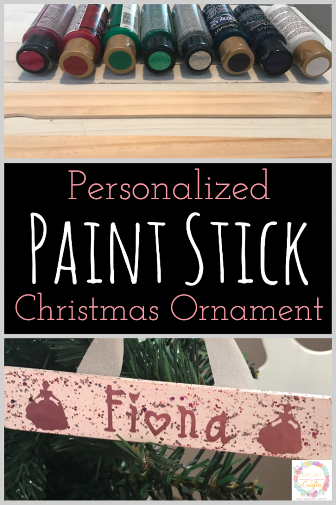 Personalized Paint Stick Christmas Ornament