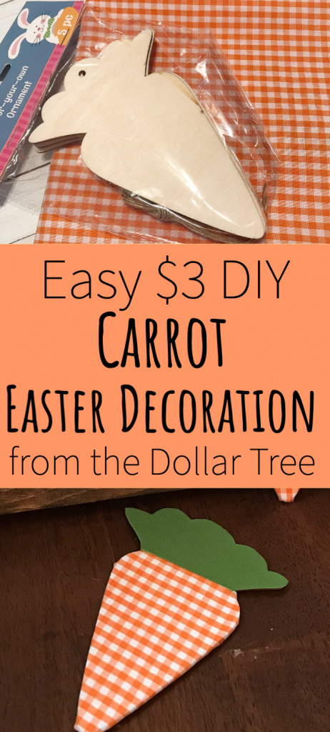 Easy $3 DIY Carrot Easter Decoration from the Dollar Tree