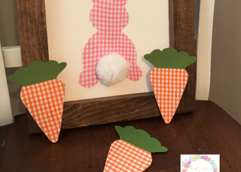 Rustic Bunny Sign with DIY Easter Decorations from the Dollar Tree