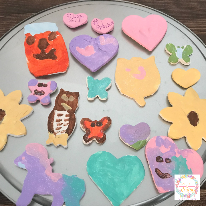 Air dry clay magnets mothers day craft for kids 