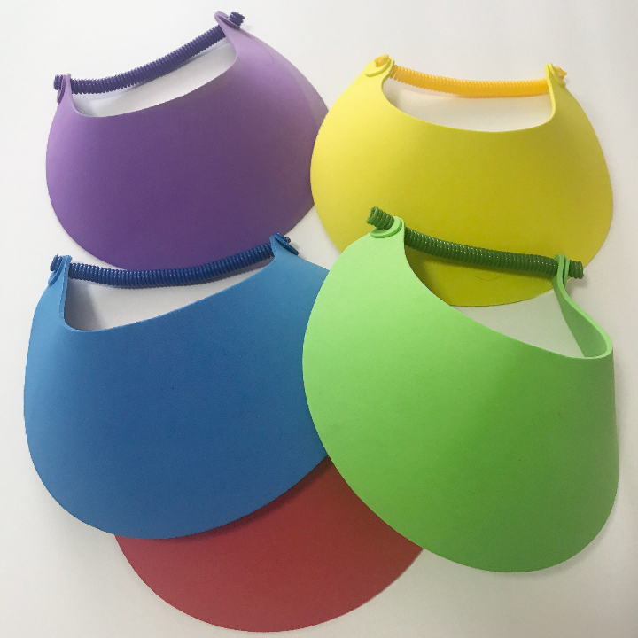 Foam visors for easy kids summer activity 