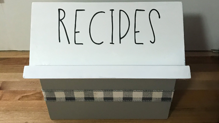 Recipe Box makeover for the kitchen 