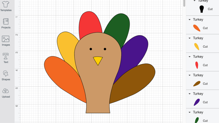 Cricut Turkey Napkin Rings Thanksgiving Craft 