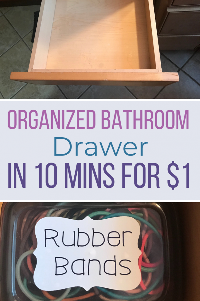 Organized Bathroom Drawer in 10 Minutes for $1