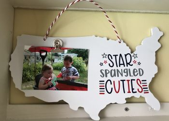 4th of July picture frame with Cricut